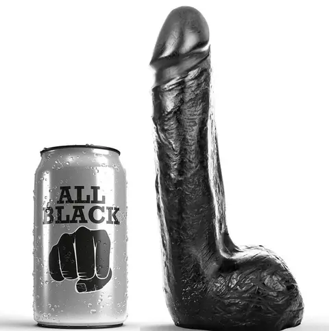 Weicher Schwarzer Realistischer Dildo 20 cm