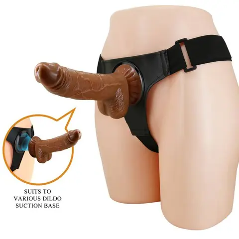 Pretty Love - Harness-Hose Universal-Harness mit Dildo Micheal 20 cm Schwarz