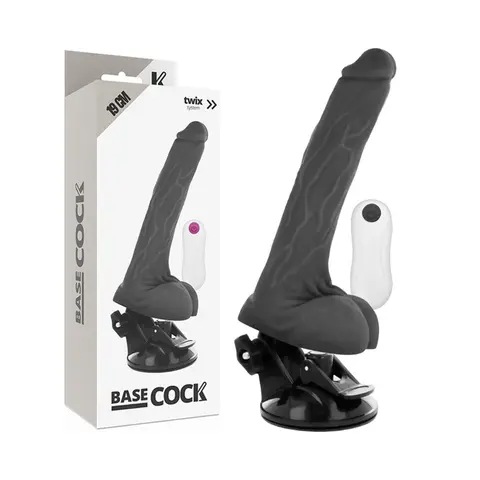 Realistischer Vibrator mit Fernbedienung Schwarz 19 cm -O- 4 cm