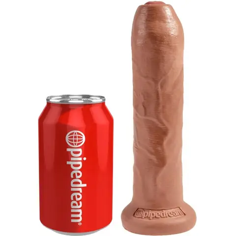 Ungeschnittener Realistischer Penis 17,8 cm Karamell