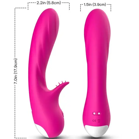 Romance Vibrator mit Stimulator Fuchsia
