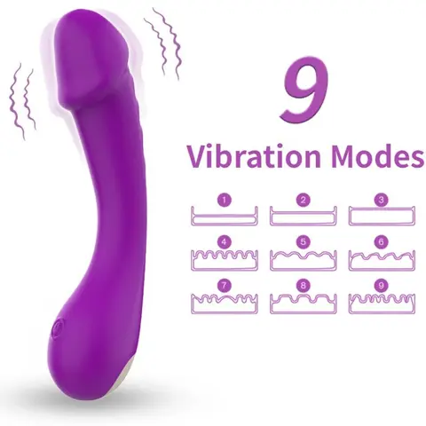 Dildo Vibrator G-Spot Silikon Lila