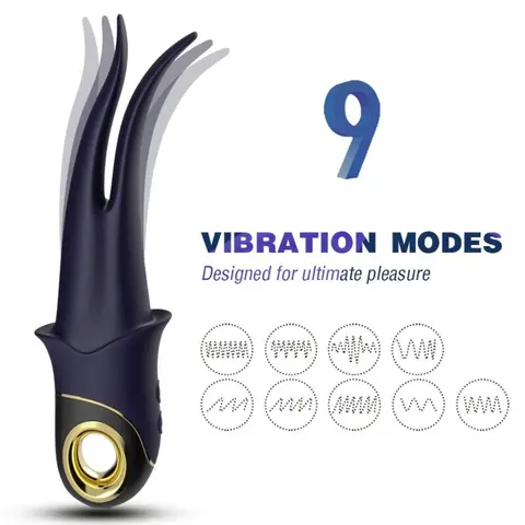 Shadow Vibrator Doppelkopf Teasing Blau