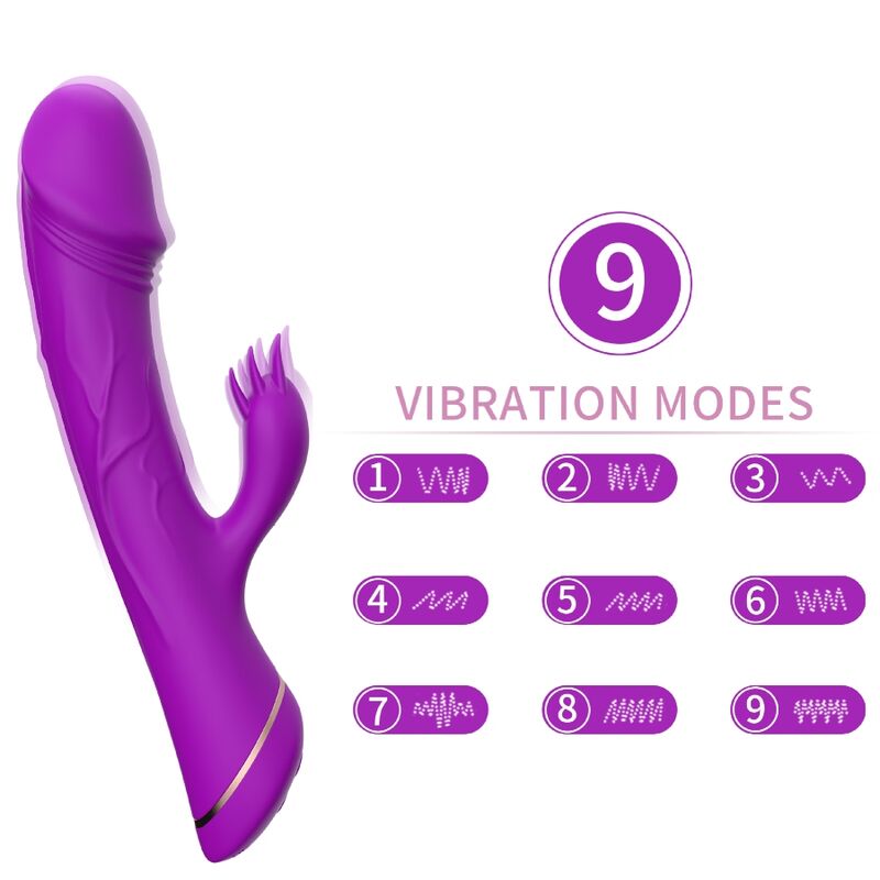 Dildo Vibrator Kaninchen Silikon Lila