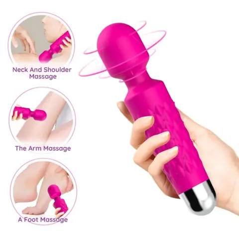 Postman Massager & Vibrator Super Flexibler Kopf Fuchsia
