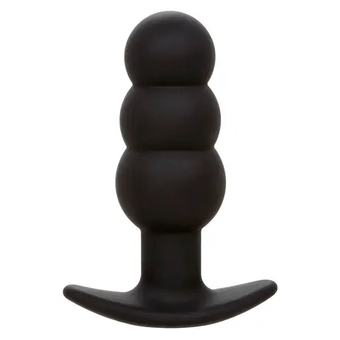 Rock Bottom Anal Plug mit Perlen 10 Vibrationen Silikon Schwarz