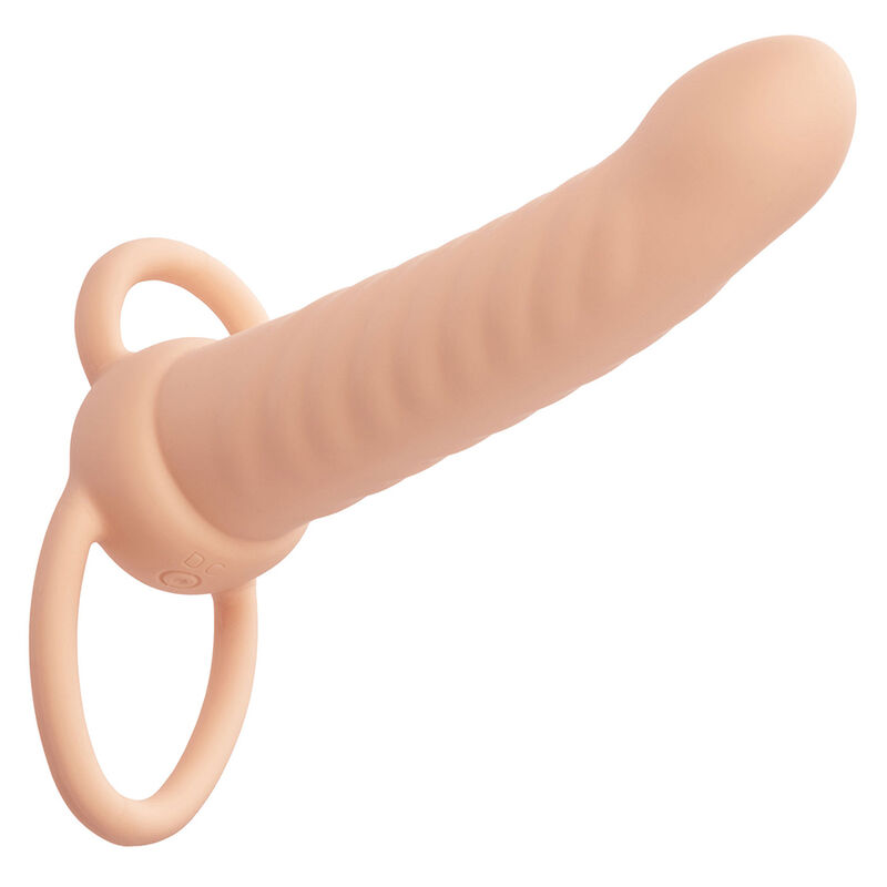 Maxx Ribbed Dual Penetrator 10 Vibrationen Fleisch