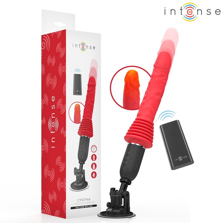 INTENSE - CYNTHIA FERNBEDIENUNGS-STOSSVIBRATOR MIT WÄRMEFUNKTION