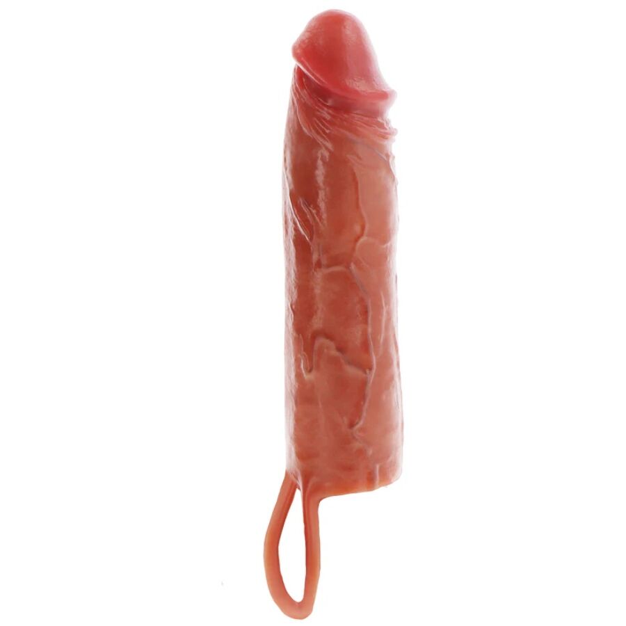 Hydrierte Haut Silikon-Penishülle Karamelln 20 cm