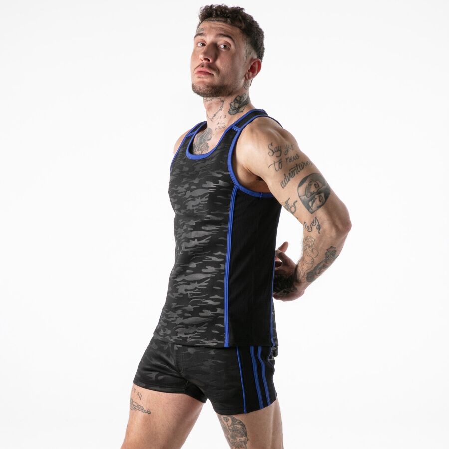 LOCKER GEAR - VOLLSTÄNDIGER MILITÄRZUGRIFF TANKTOP BLAU M