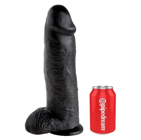 Dildo Schwarz mit Eier 30,48 cm