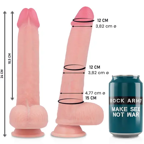 Liquid Silicone Premium Kingcobra Realistic 24 cm -O- 4,77 cm